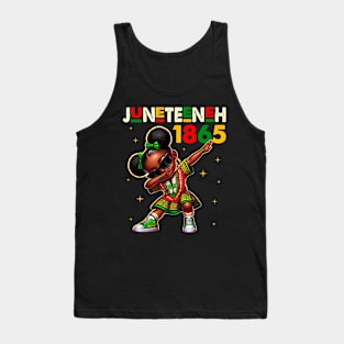 Juneteenth Dabbing Black Girls Queen Melanin Brown Skin Dab Tank Top